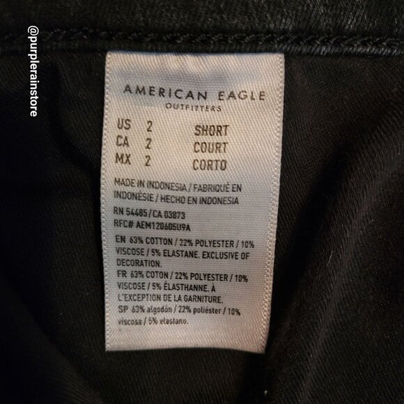 American Eagle Jeans 2 S Dream Jegging Hi Rise Stretch Tummy Control Black Wash - Picture 7 of 13